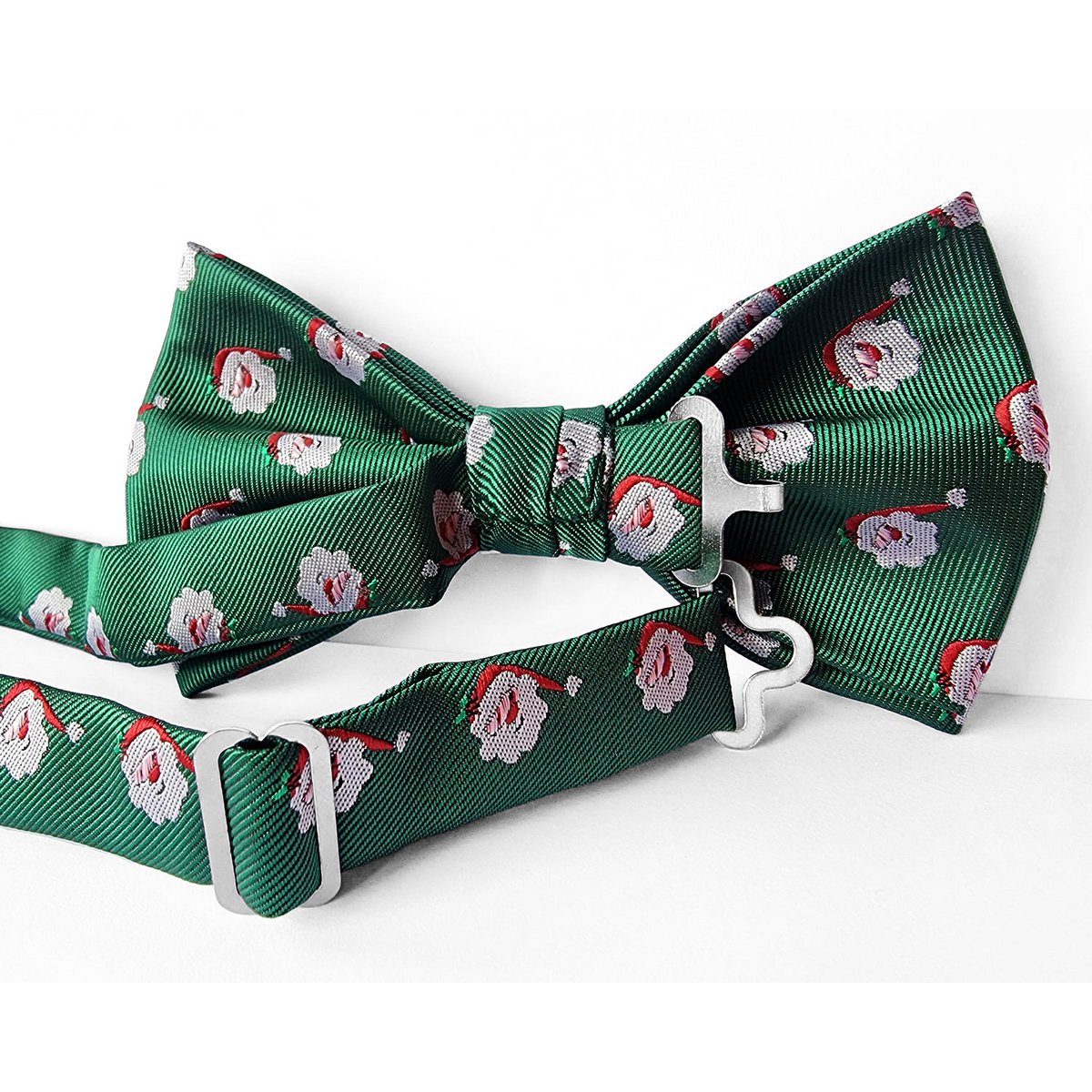 Bowtie - Green with Santa's face