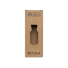 Stainless steel drinking bottle bamboo cap 500 ml steel Yellow