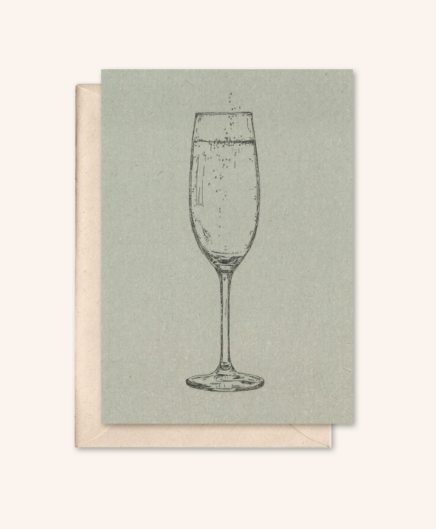 Sustainable card + envelope | Prosecco | silver fir