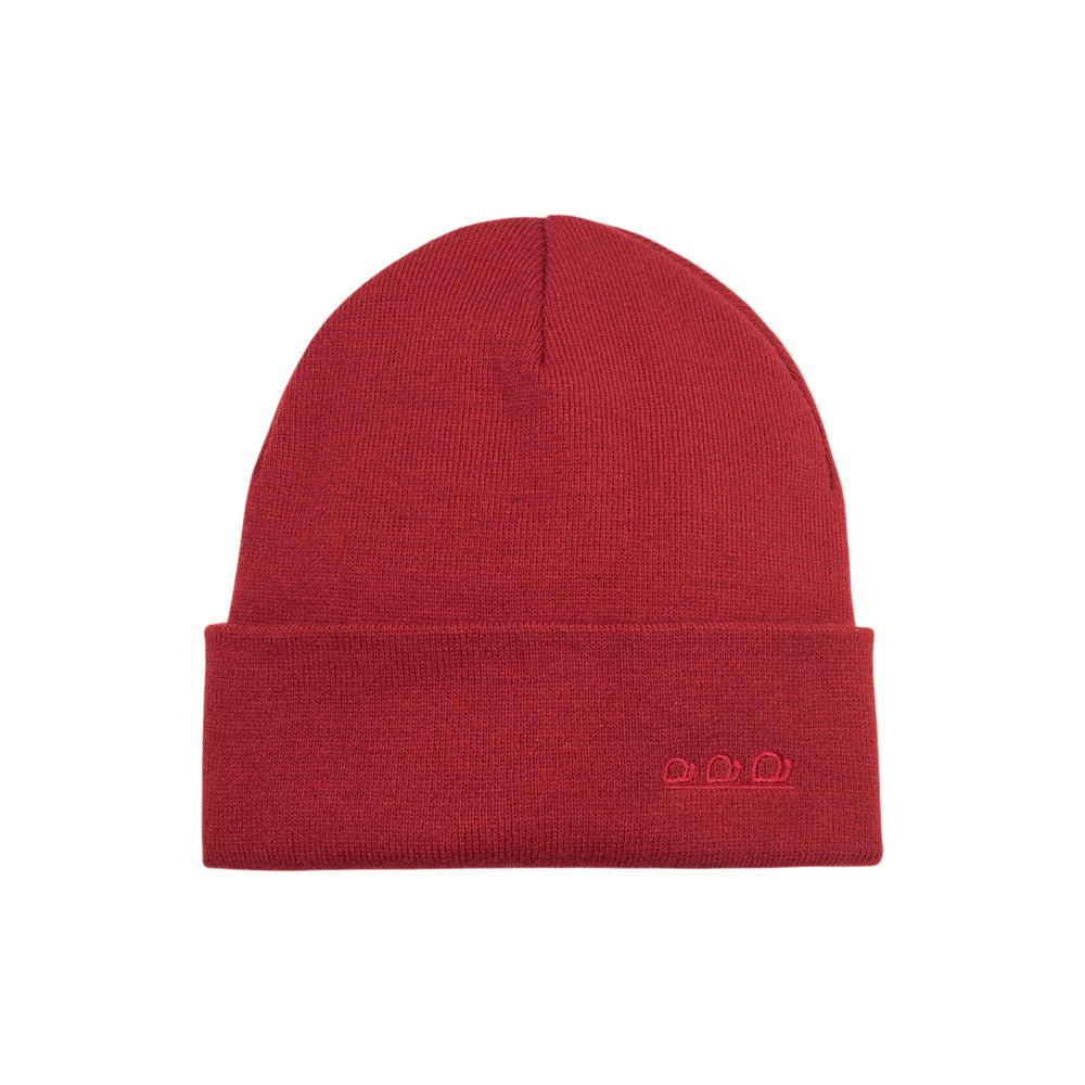 K5001EC | ORTLES - Unisex Cap in Tubular Stockinette Knit Made in Italy. Garnet color