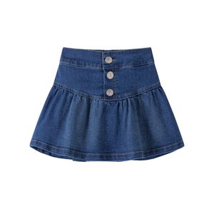 Girl's denim skirt 3-9A with flare and buttons JGV56834