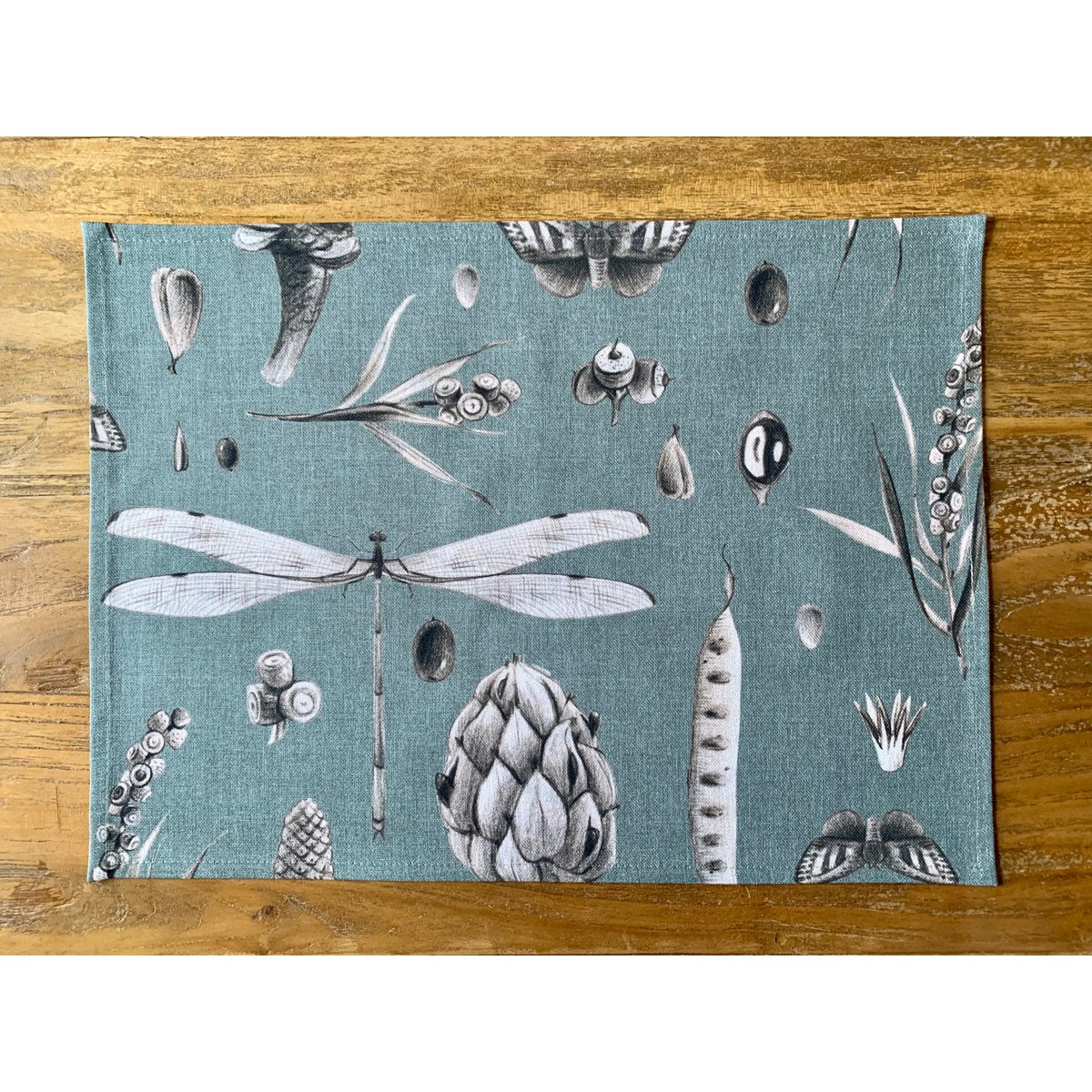 Mantel individual 30 x 43 cm, 100% Algodón, Estampado | Semillas Aguamarina