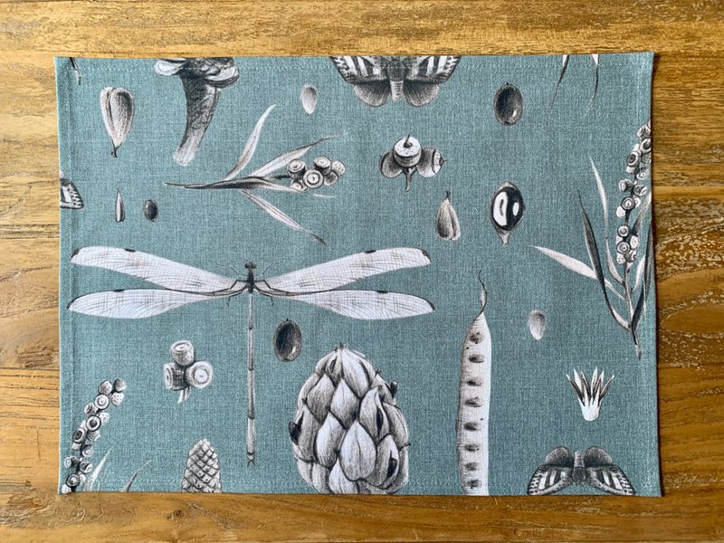 Mantel individual 30 x 43 cm, 100% Algodón, Estampado | Semillas Aguamarina