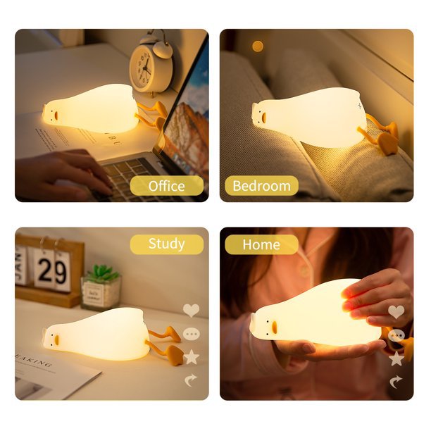Luce notturna Lie In Peace Duck con 3 posizioni e timer da 30 minuti