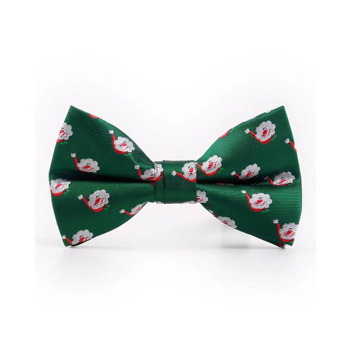Bowtie - Green with Santa's face