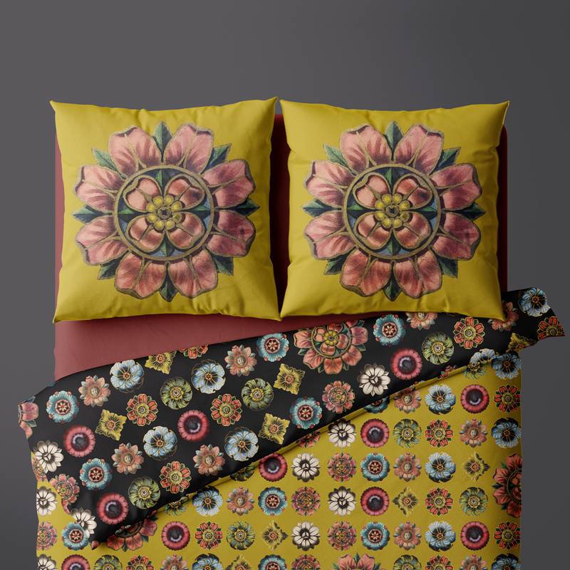 Rosette bed linen