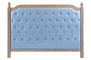 CABECERO CAMA POLIESTER RUBBERWOOD 160X6X120 AZUL MB188049