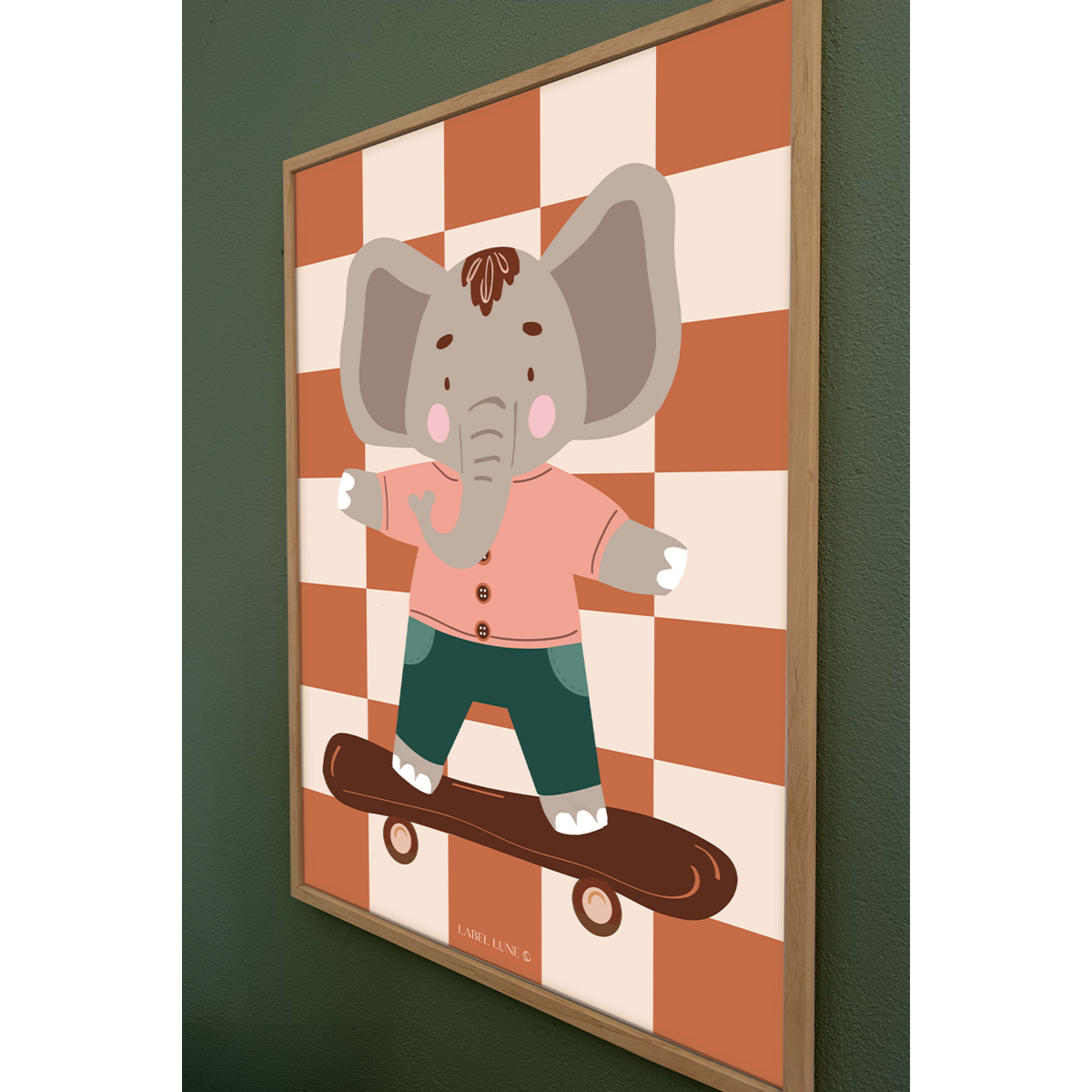 Plakat børneværelse - Elephant Ollie