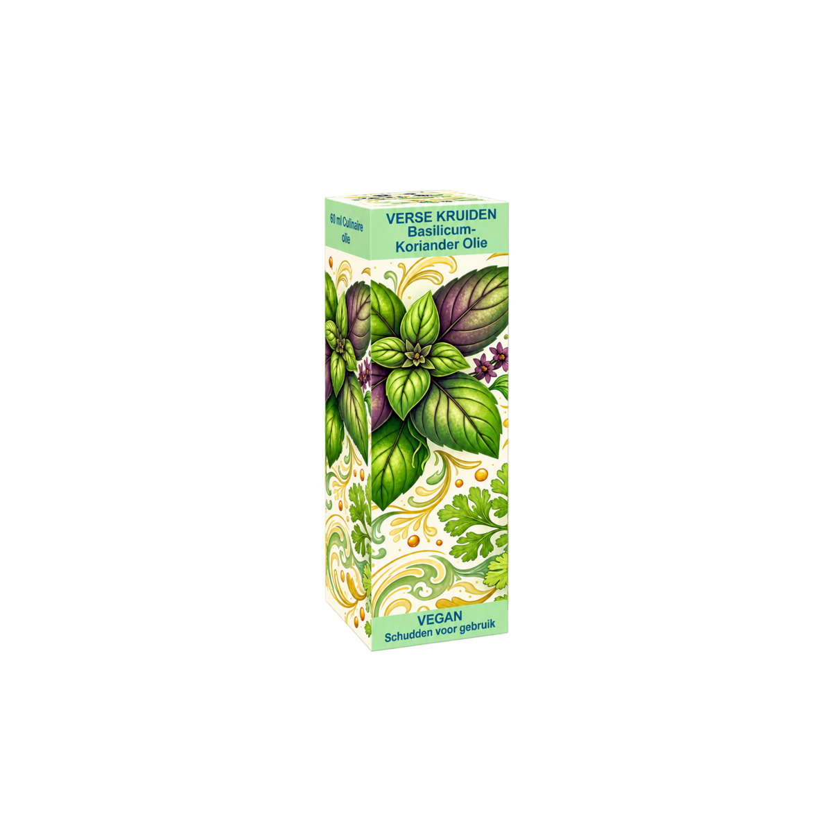 N° 7, olie met verse kruiden Basilicum en Korianer