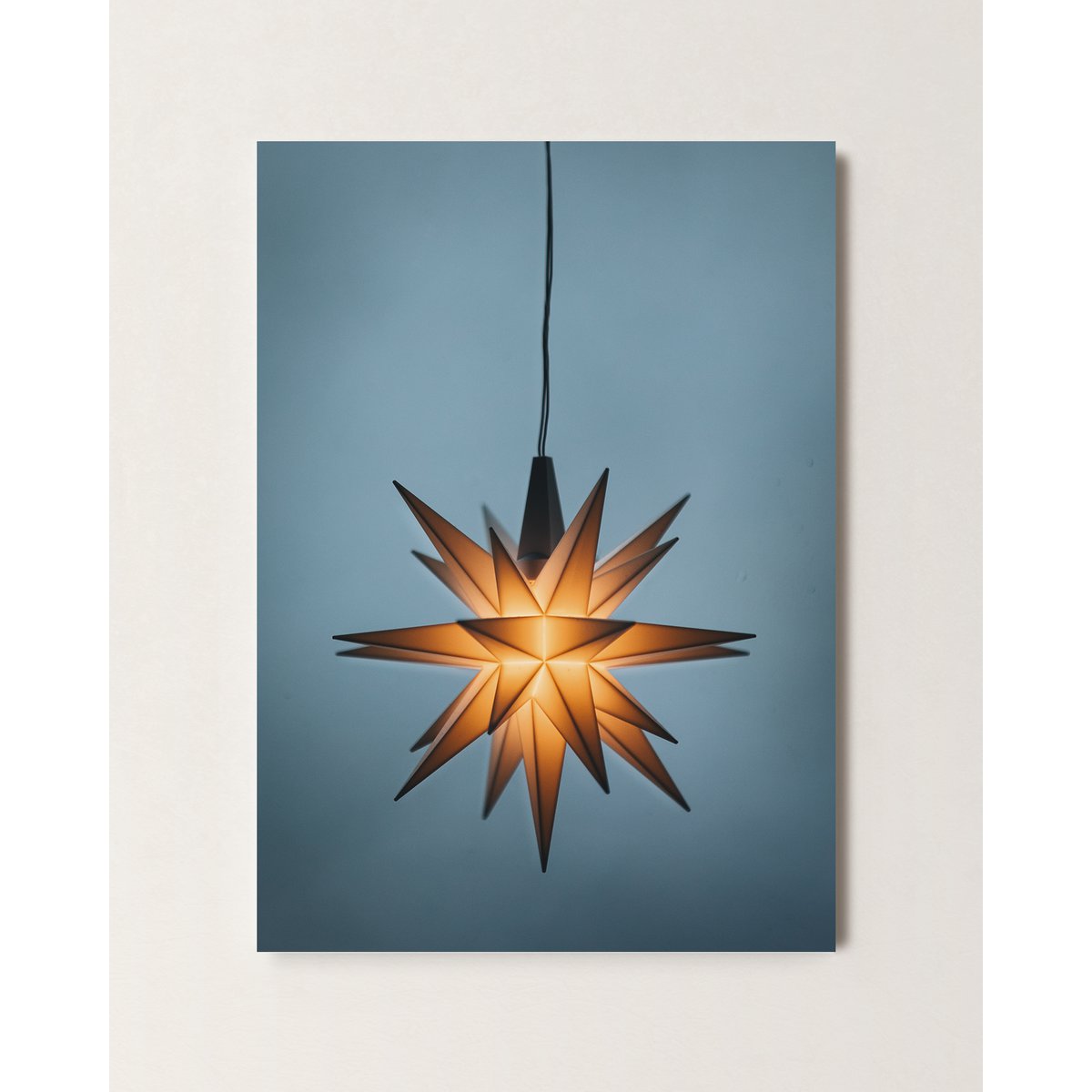 Carte de Noël étoile brillante
