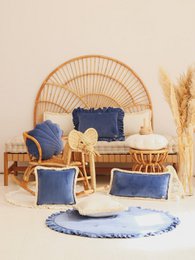 Mata Soft Velvet z Falbanką „Sapphire”