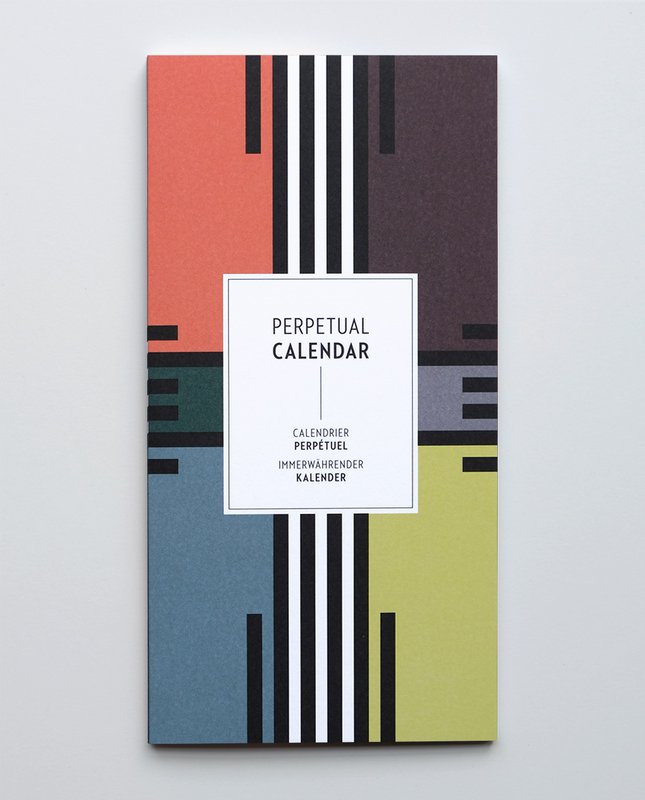 Perpetual Calendar Black Lines