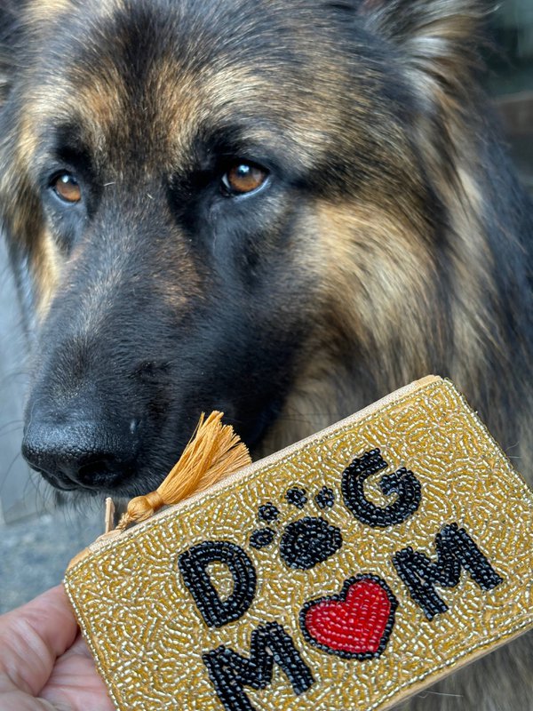 Håndlavet beaded Hunde Mom Pouch * Gave *