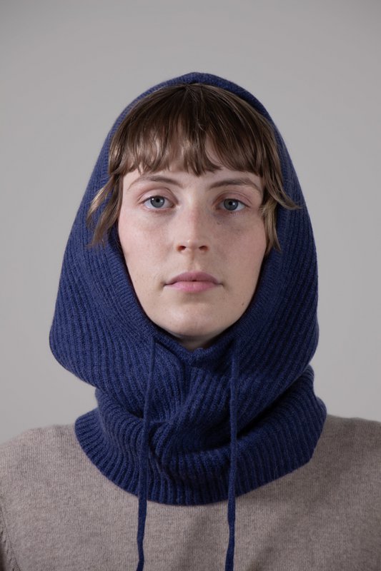 Acanalado: 100% de cachemira balaclava de punto