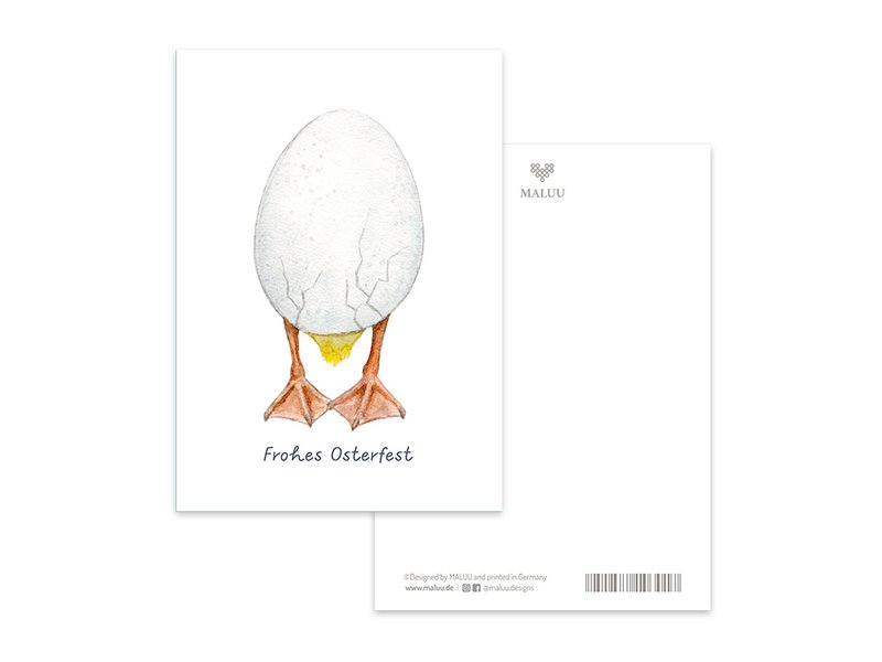 Postkort påske kylling