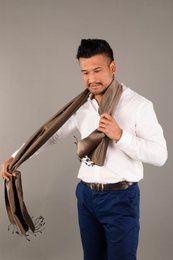 The Jasmin Luxury Topaz Silk Krama - Men