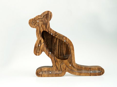 Piggy Bank Kangaroo Brown Color