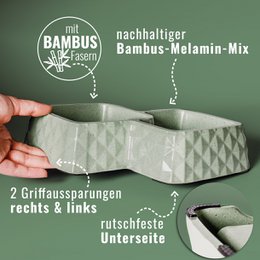 Ne & No® Bamboo Double Bowl para gatos y perros