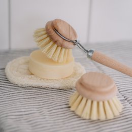 Replacement head for dish washing brush