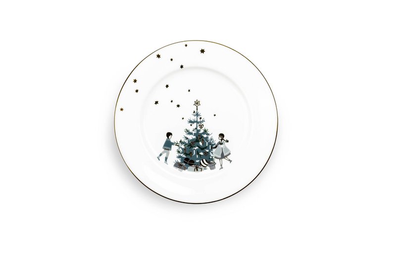 Winter Stars, Plate with Christmas Tree, 21 cm
