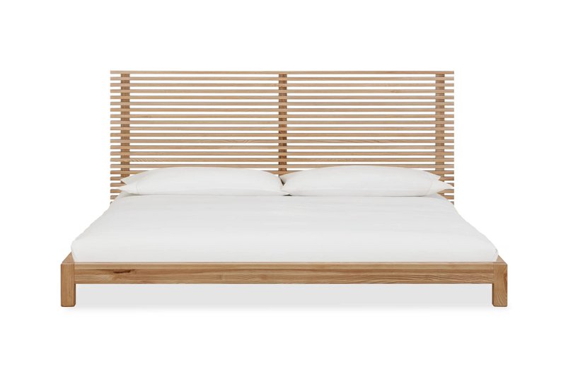 Tanner EU Super King (180 x 200) Platform Bed in Flaxen