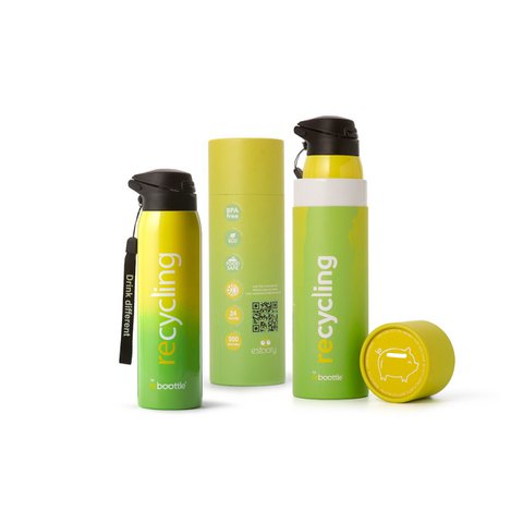 bottle • THERMO RCL Green Neon & Yellow - Sustainable drinking bottle