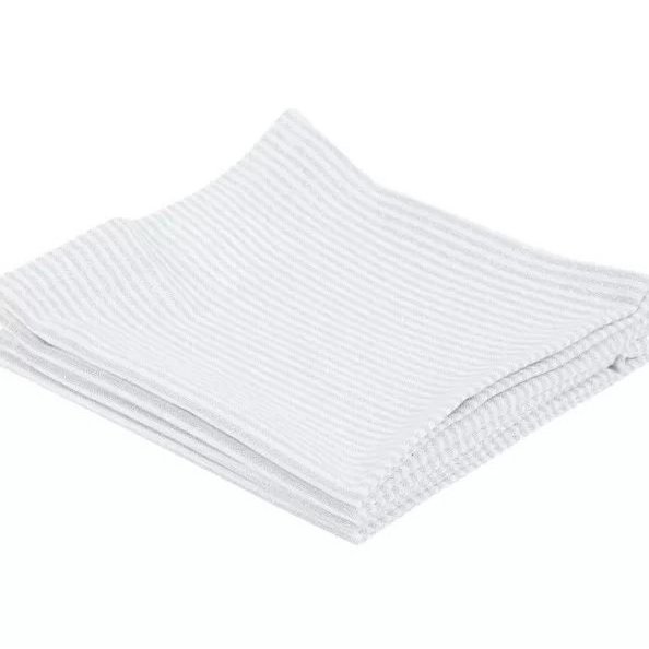 Tischläufer » 45 x 150 cm Tischdecke mit Glitzer Streifen » eleganter Stoff-Tischläufer aus Baumwolle » wiederverwendbar für Hochzeit, Feier & Gastronomie