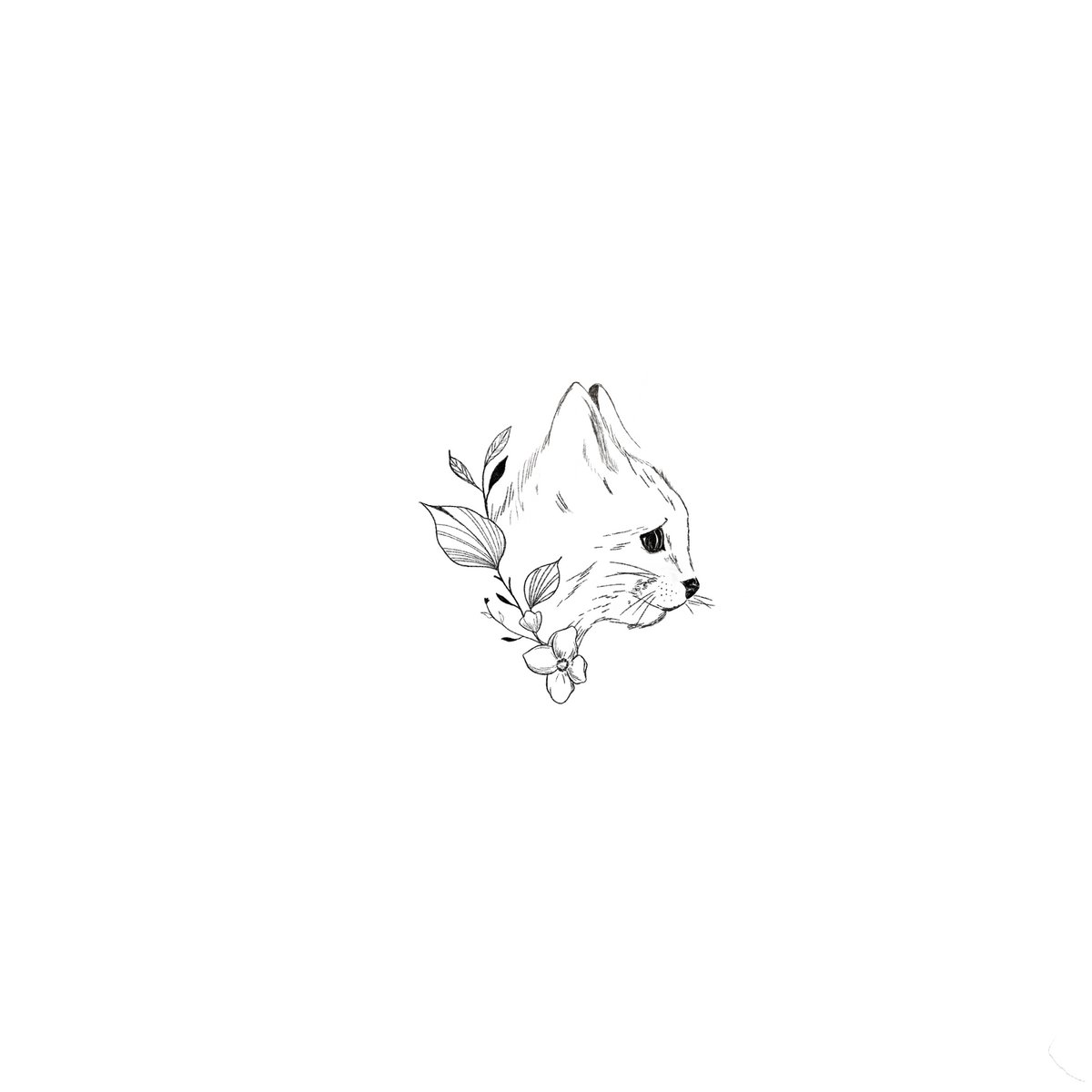 Sioou temporary tattoo - The floral cat x5