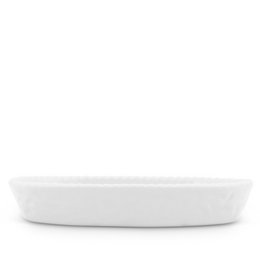 Molde para hornear ovalado, 19x13cm, blanco ignífugo