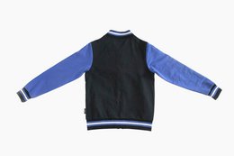 LewyLou NO4 Sweat jacket black with blue sleeves