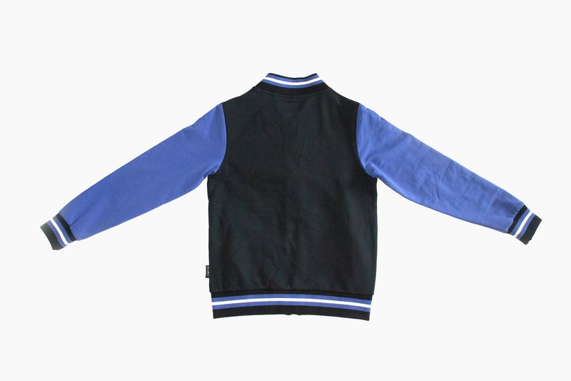 LewyLou NO4 Sweat jacket black with blue sleeves