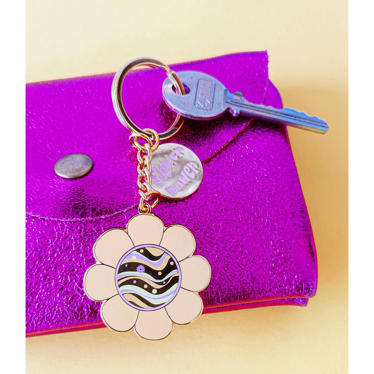 Flower power key ring