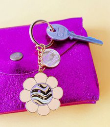 Flower power key ring
