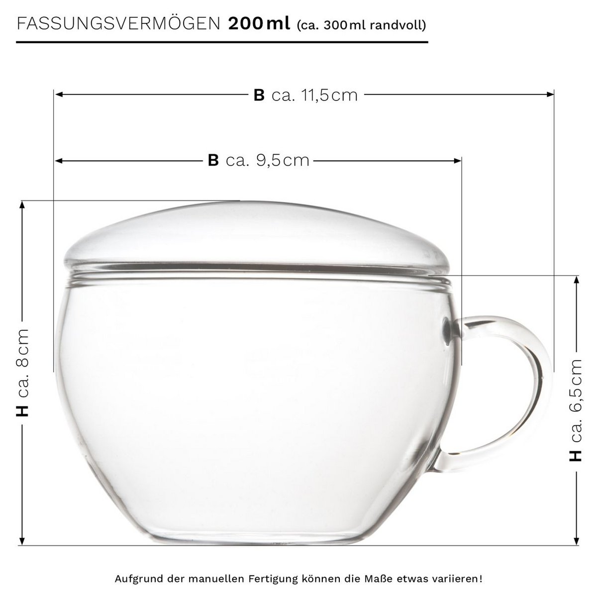 Creano ErblühTeelini cadeauset theeglas 8 theebloemen witte thee