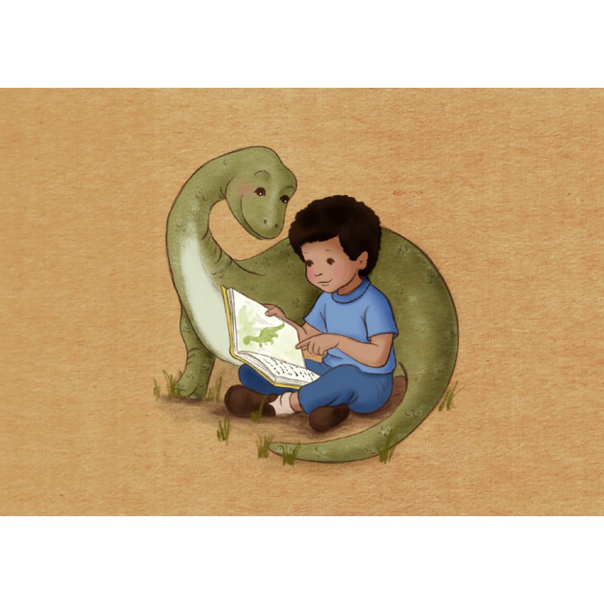 Ansichtkaart Dinosaurusverhaal