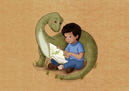 Ansichtkaart Dinosaurusverhaal
