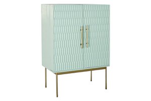 MUEBLE BAR MADERA METALL 90X48X130 TÜRKIS MB185853