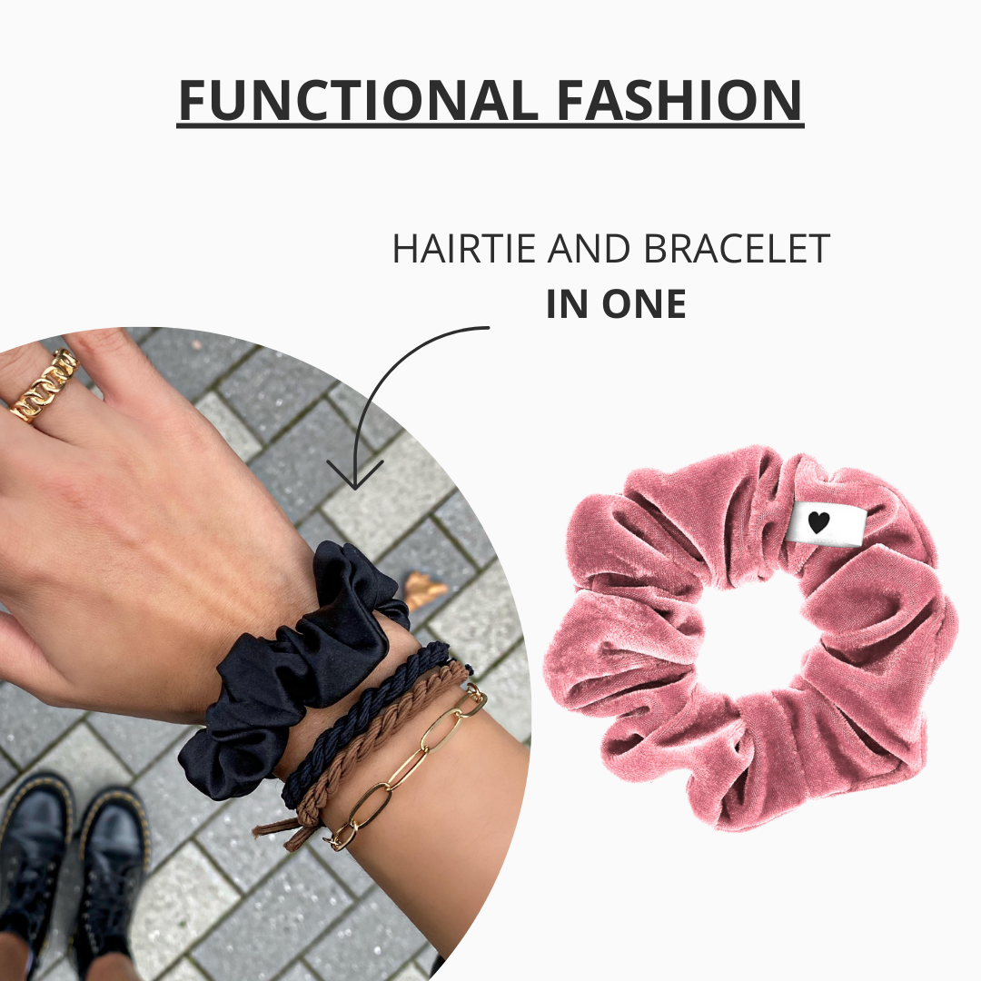 Samt-Scrunchie Rosa - Bellody® (1 Stück - Mellow Rose)