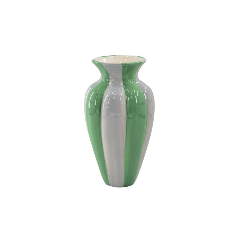 Blütenvase-fehlige Vase-Ceramic-lila/ grün-16,5x16,5x29,5 cm