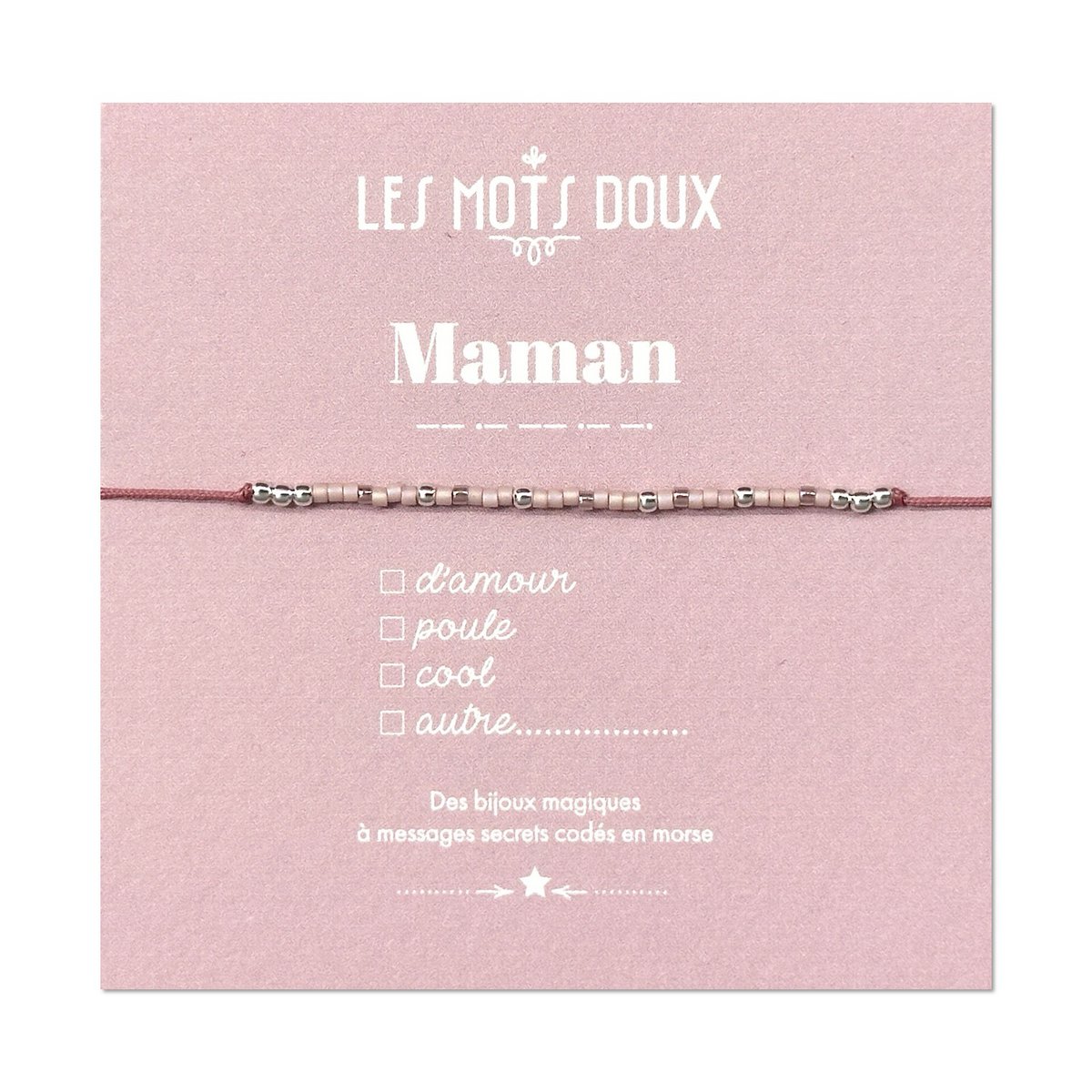Armbandcode Morse: Maman (Roos)