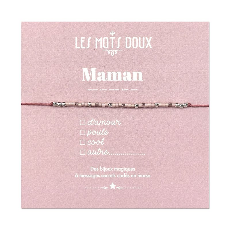 Armbånd Code Morse: Maman (Rose)