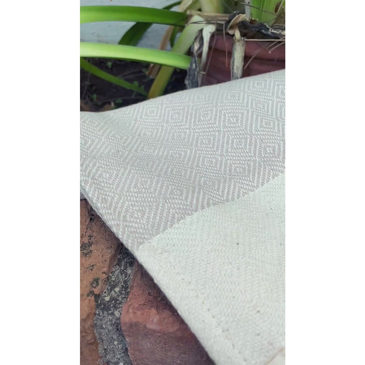 Telo mare Hammam in cotone DIAMANT – Leggero e ad asciugatura rapida – Beige - 180x100 cm