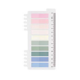Colorful sticky note set with various pastel shades including pink, green, blue, and more. Ideal for organizing, labeling, and adding notes to documents, books, or other surfaces.
