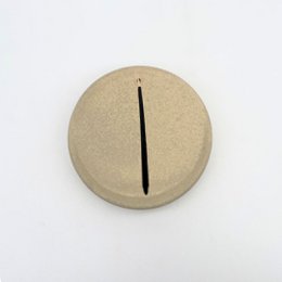 incense holder - incense holder - ceramic - round - slanted - beige - diameter 14.5 cm - incense burner