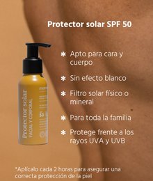 Protector Solar Natural - Facial Y Corboral - SPF 50 - 100 ml.