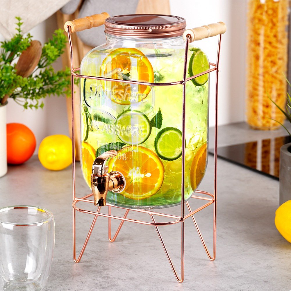 Dispenser with Tap and Stand Gold 4.2 l