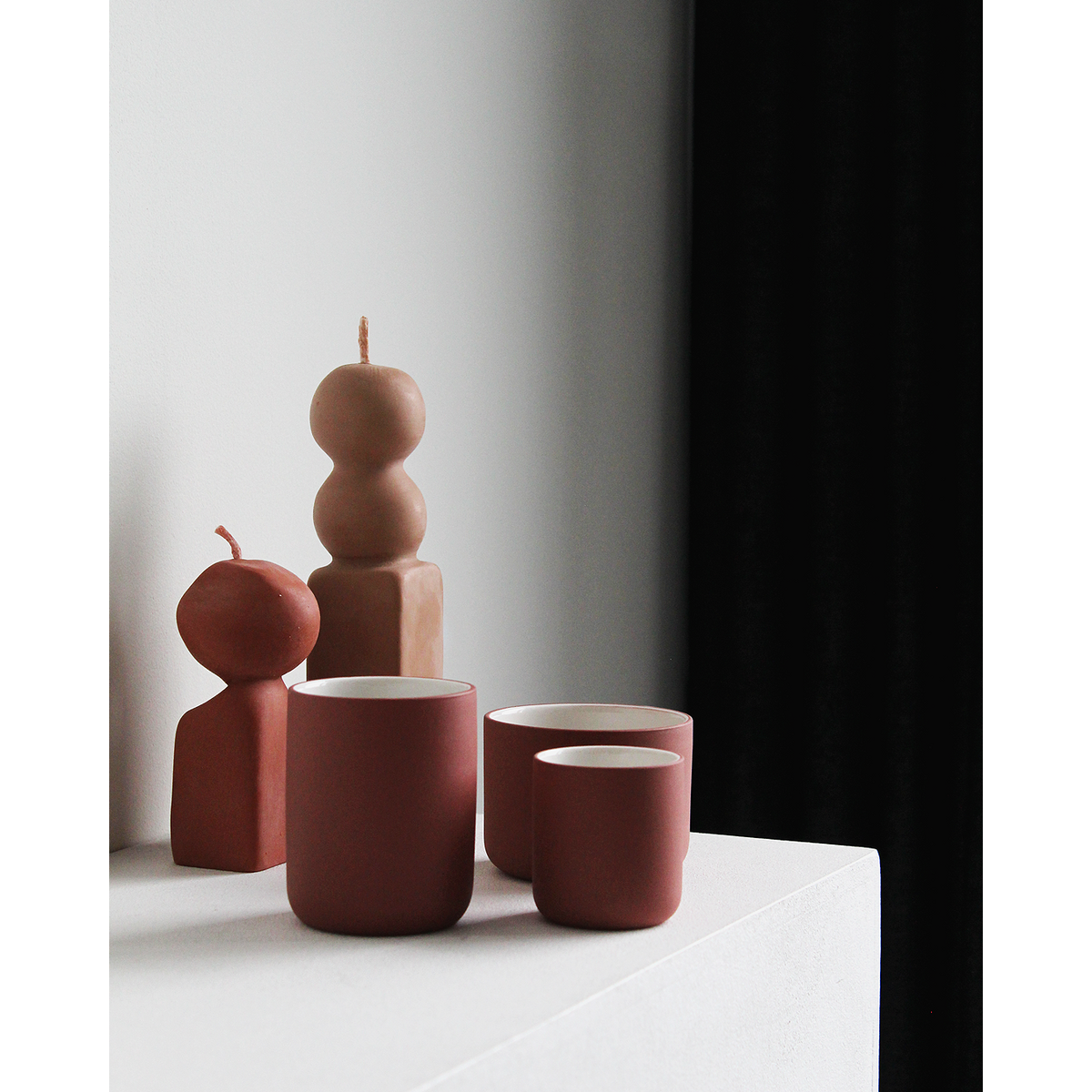 Tasse à cappuccino Fondamental | terre cuite / blanc