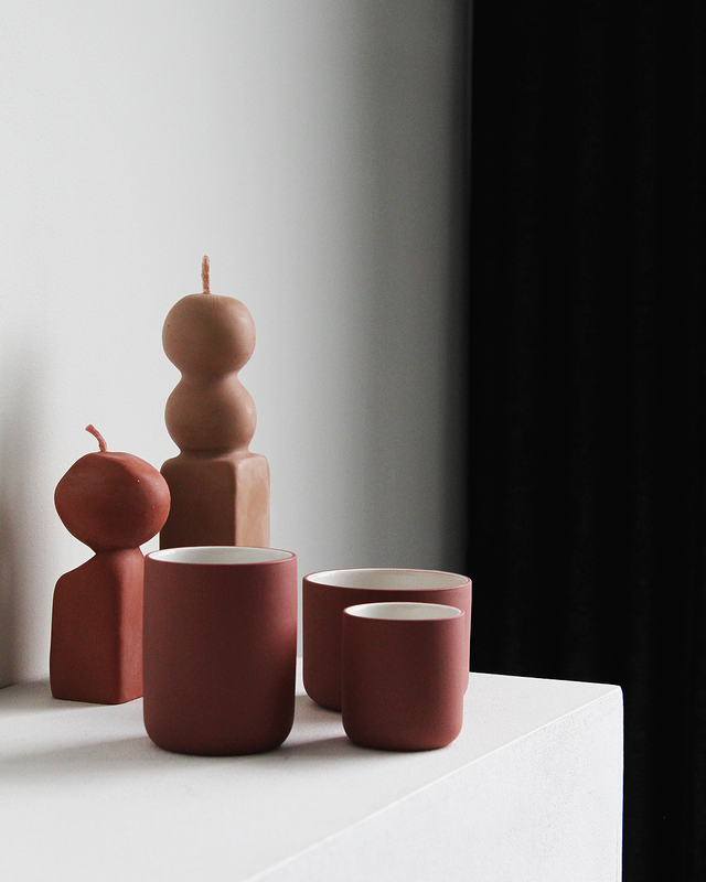 Tasse à cappuccino Fondamental | terre cuite / blanc