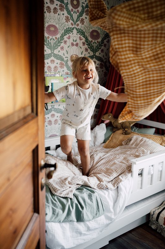TISU børnedynebetræk & pudebetræk, Beige Gingham