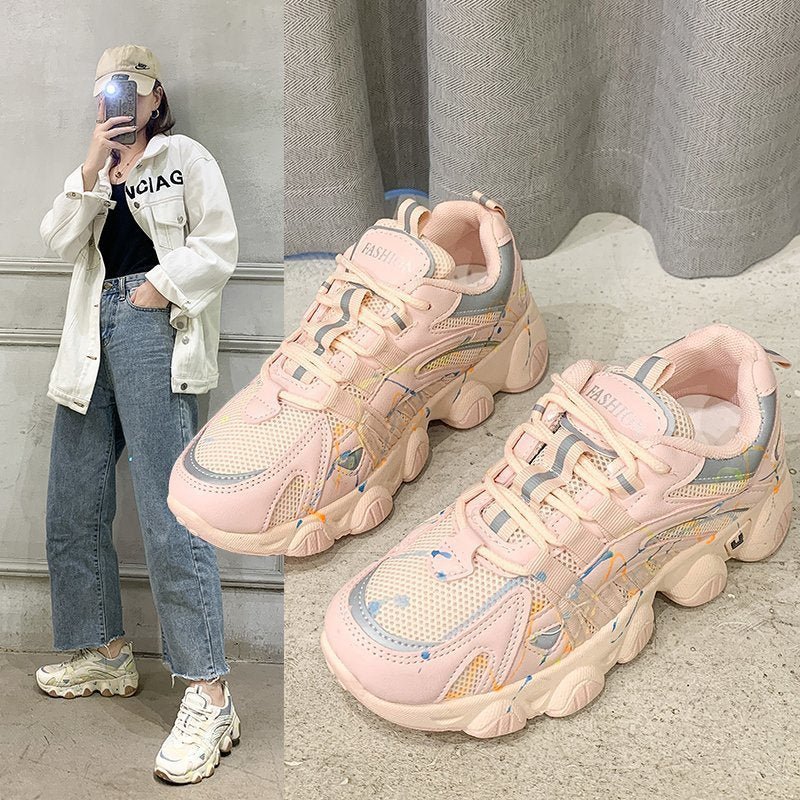 Lysende super fire daddy sko kvinder trend sneakers